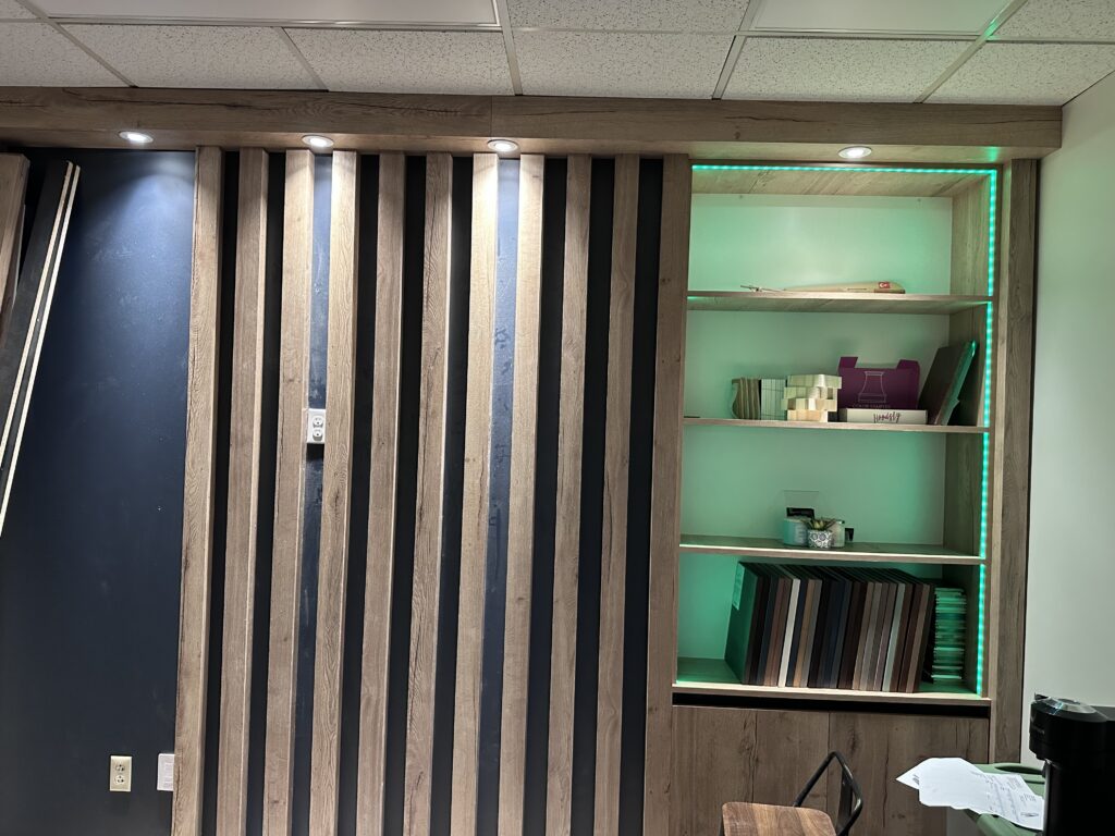 Recessed Light installation for a showroom 